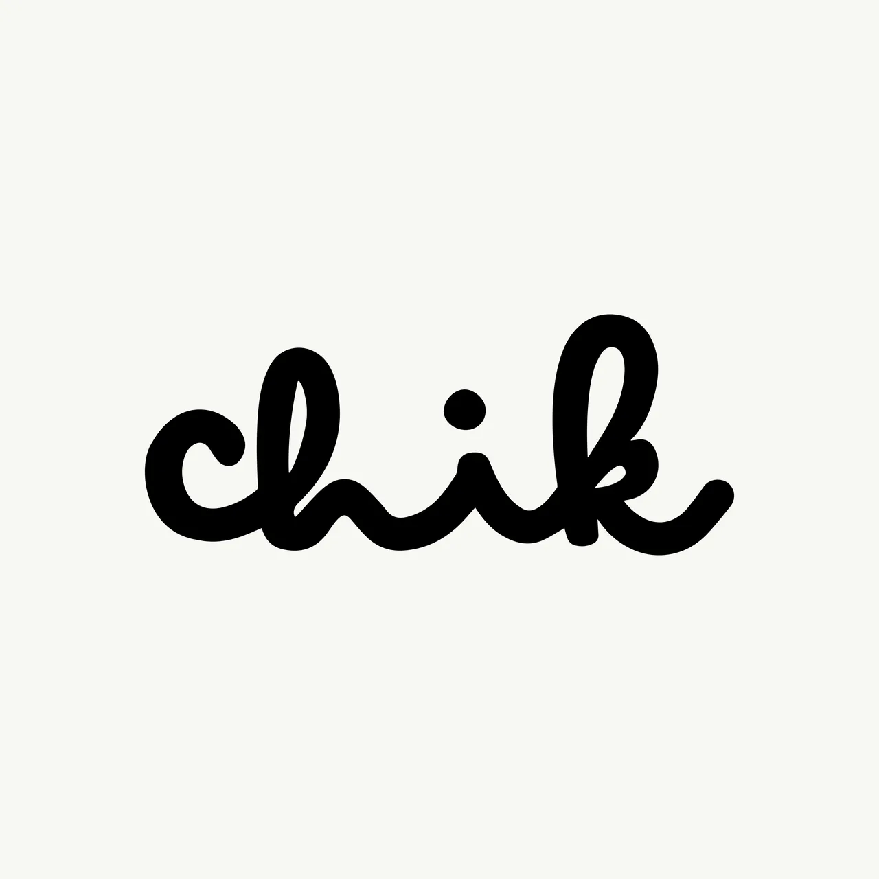 Chik script logo, black on light